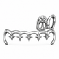 Cross & Starlight Openwork Grillz Set | 925 Sterling Silver