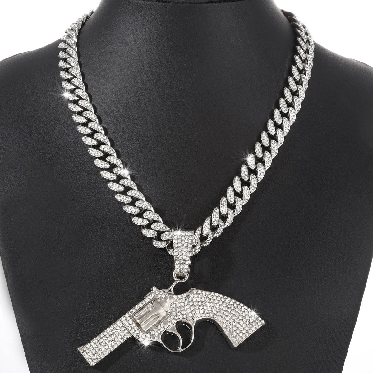 Revolver Pavé Cuban Link Necklace