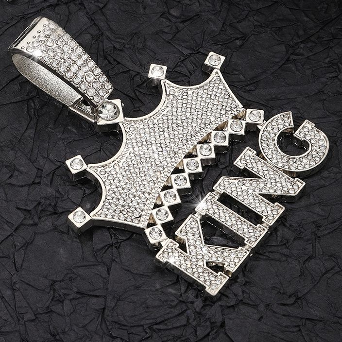 Crown KING Pavé Cuban Link Necklace