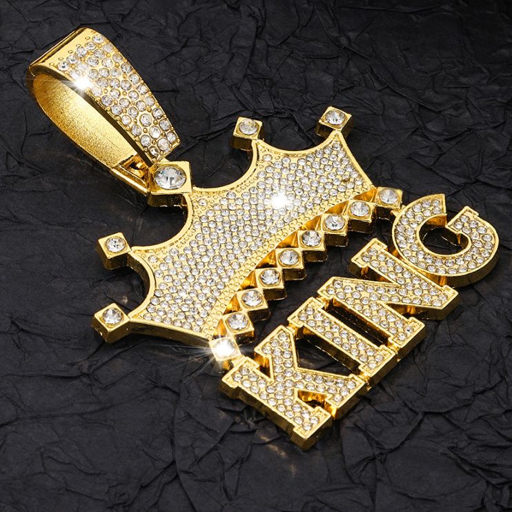 Crown KING Pavé Cuban Link Necklace