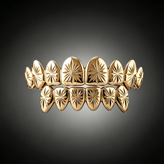 Starburst‑Cut Diamond Grillz