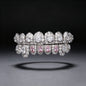 Custom Fancy‑Cut Pink Diamond Fully Iced Hip‑Hop Grillz