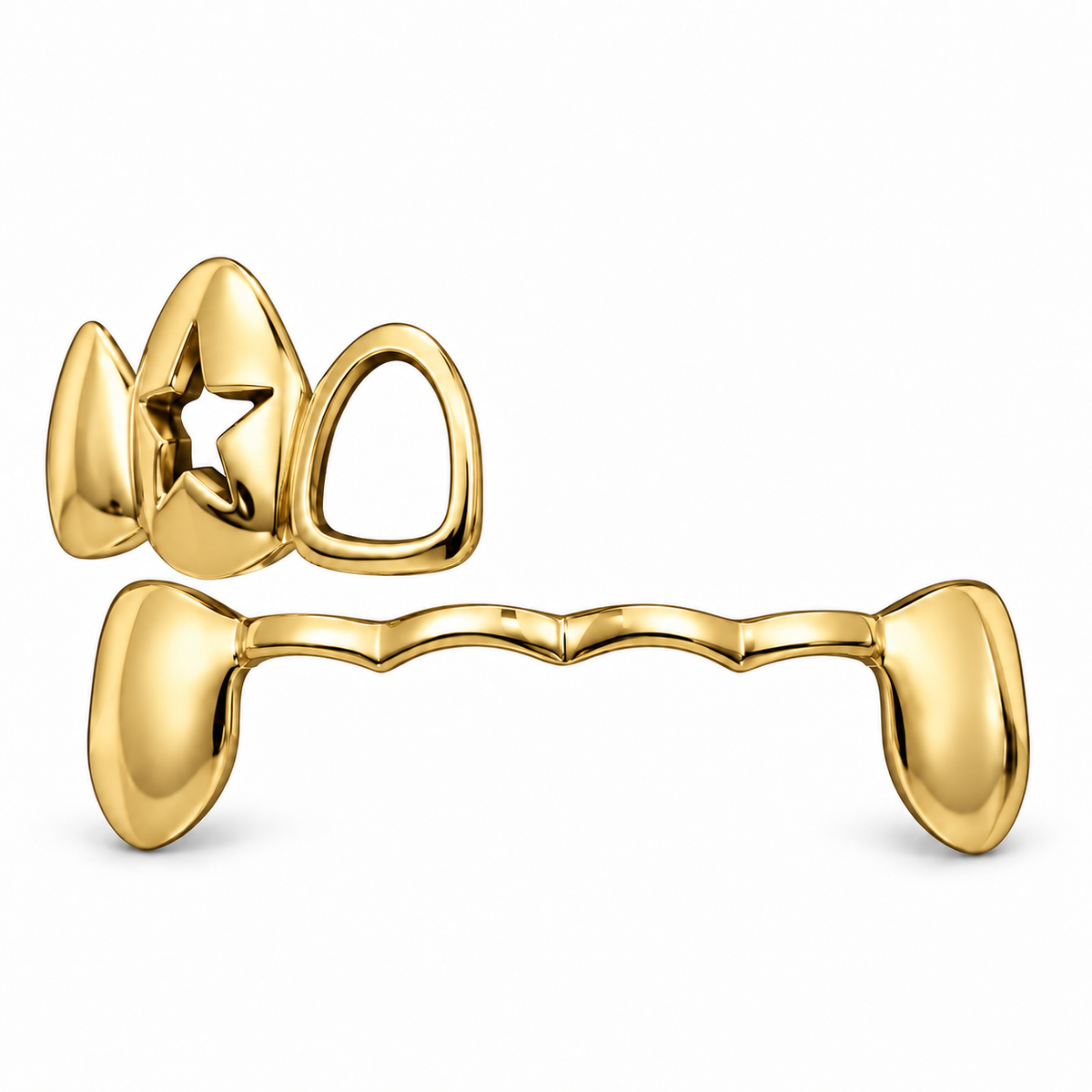 Star Cutout Sterling Silver Grillz Set