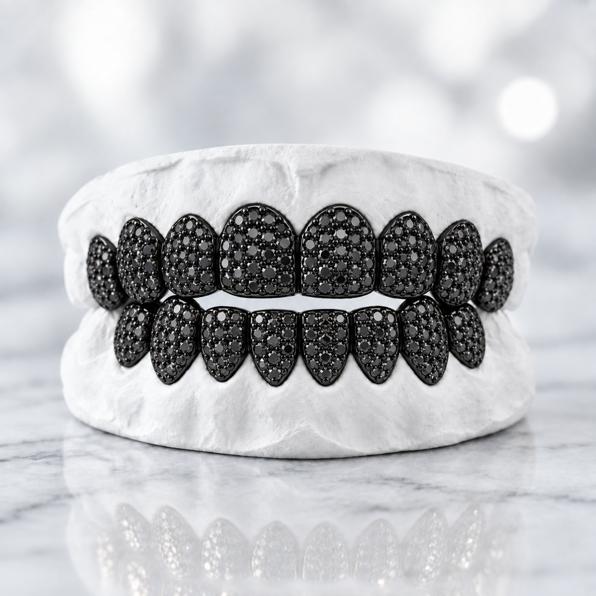 Midnight Star Black Pavé Grillz Set