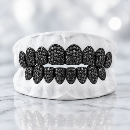 Midnight Star Black Pavé Grillz Set