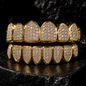Gold Honeycomb Hip‑Hop Metal Grillz