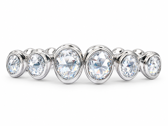 Silver Oval Moissanite Grillz | S925 Sterling Silver Luxury Hip Hop Teeth Jewelry