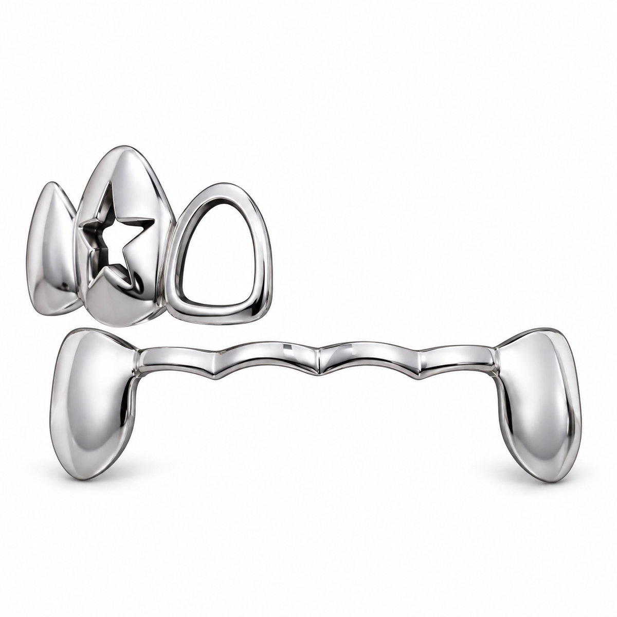 Star Cutout Sterling Silver Grillz Set